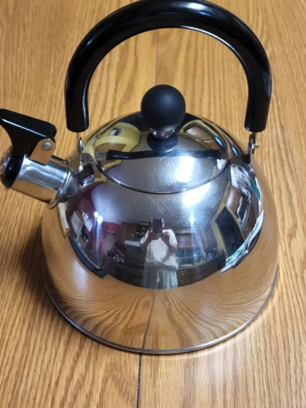 COPCO Stainless Whistling Tea Kettle With Black Folding Handle # 0111